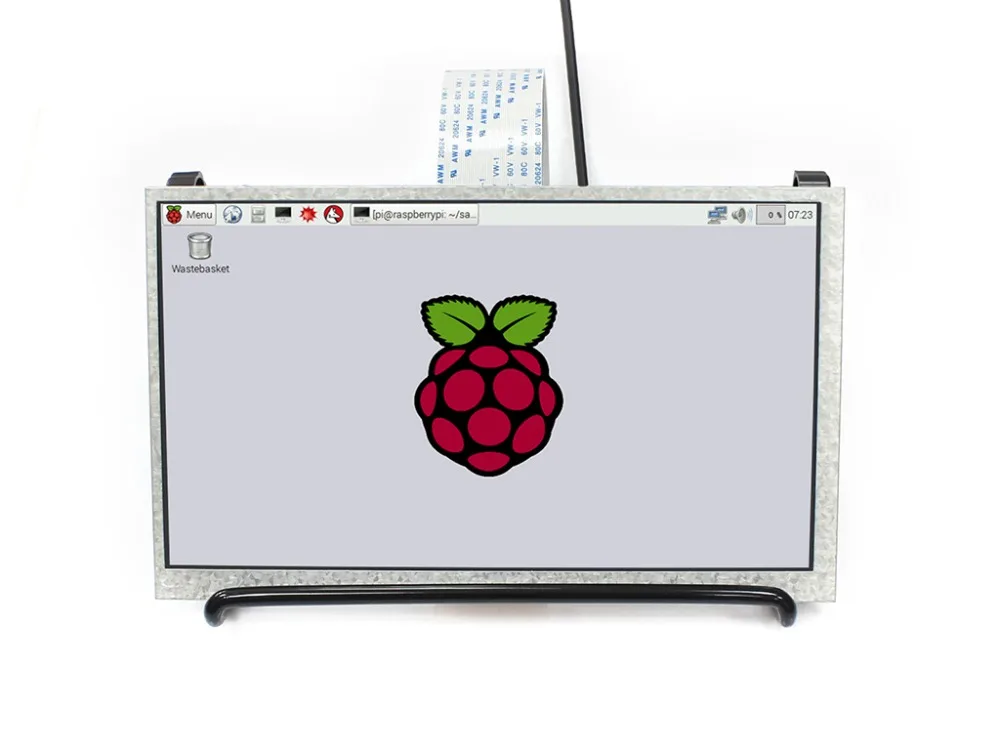 Waveshare 7 дюймов 1024x600 ips дисплей для Raspberry Pi dpi Интерфейс без сенсорного TFT ЖК-дисплея с RGB ЖК-шляпой и ЖК-подставкой