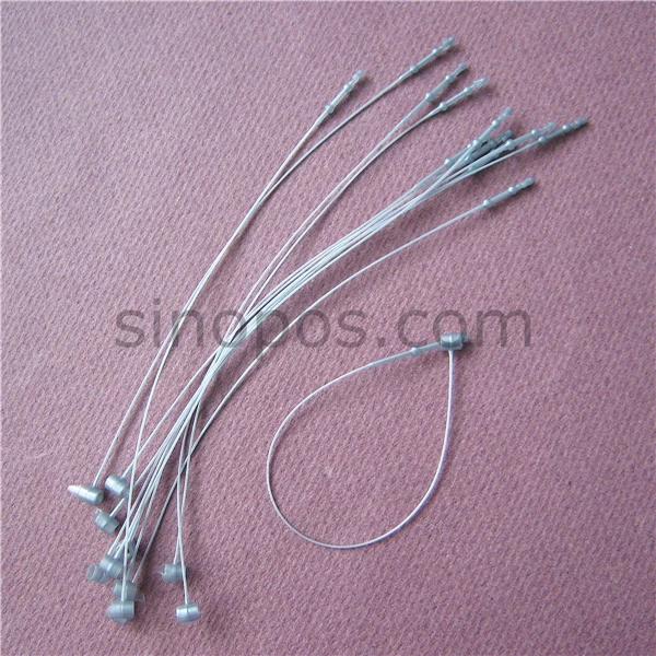 

Metallic Colored Plastic Loop Locks 5", silver security tie garment clothes price label tag loop pin lock pins Rope hangtag seal