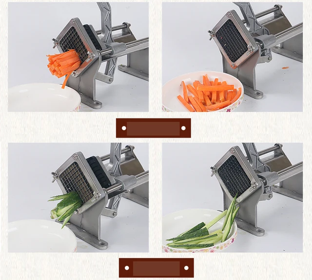 Potato Slicer Stainless Steel Wall Mount Commercial Onion Chopper With 4  Blades, 4 Footpads, 4 Screws Heavy Duty Cutting Machine - Manual French Fry  Cutters - AliExpress