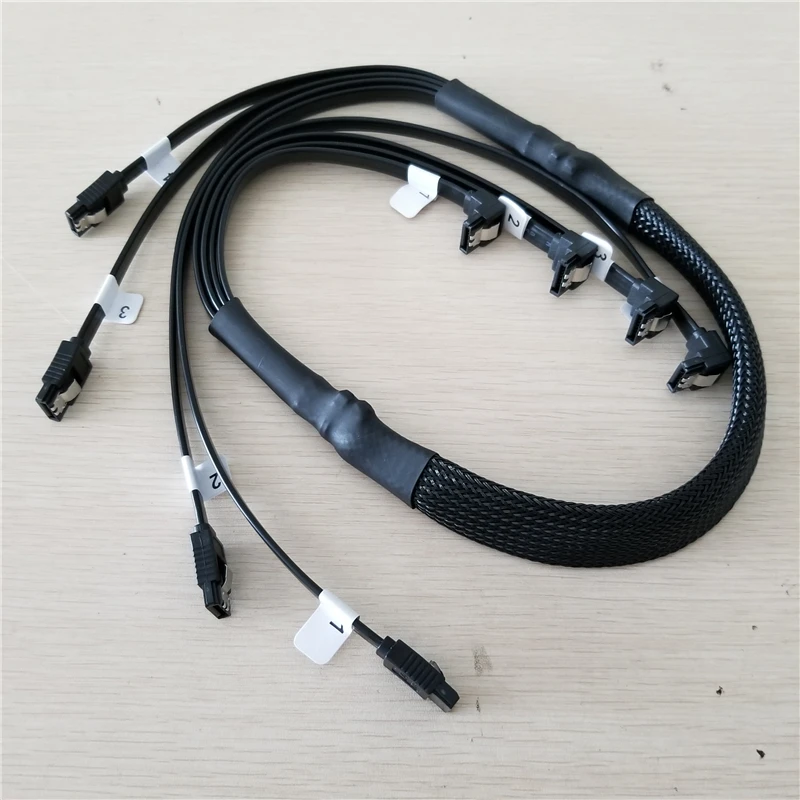 

ATA SATA 2nd Generation 4 in 1 High Speed Serial DATA Cable Male to Male Multi Hard Drive HDD RAID Copper Wire Shielding Design