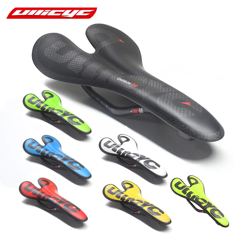 comprar Nova Completa Fibra De Carbono + Couro Estrada Mountain Bike Sela Almofada Sela Acessórios Da Bicicleta de Carbono ZD128