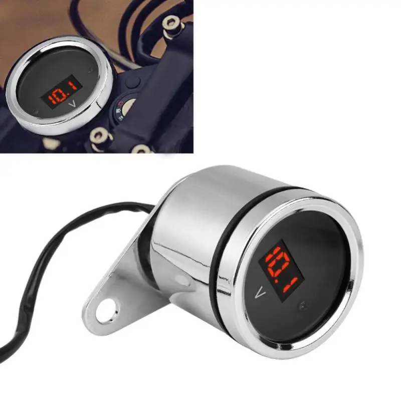 New 12V Motorcycle LED Light Digital Voltmeter Voltage Meter Gauge