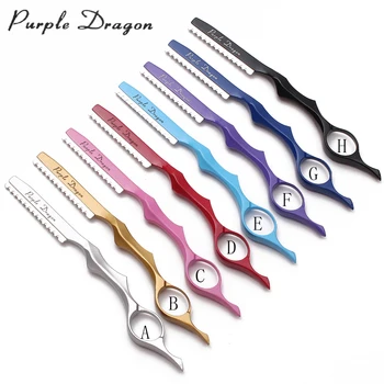 

Z6100 Purple Dragon Professional Sharp Barber Razor Blade Hair Razors Cut Hair Cutting Thinning Knife Salon Tools Add 1 Blade