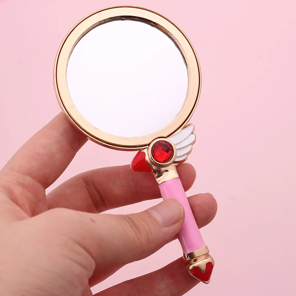 1 шт., изысканное туалетное зеркало, зеркало для рук, овальное косметическое туалетное зеркало, Cardcaptor Sakura, косметическое зеркало с ручкой для подарков