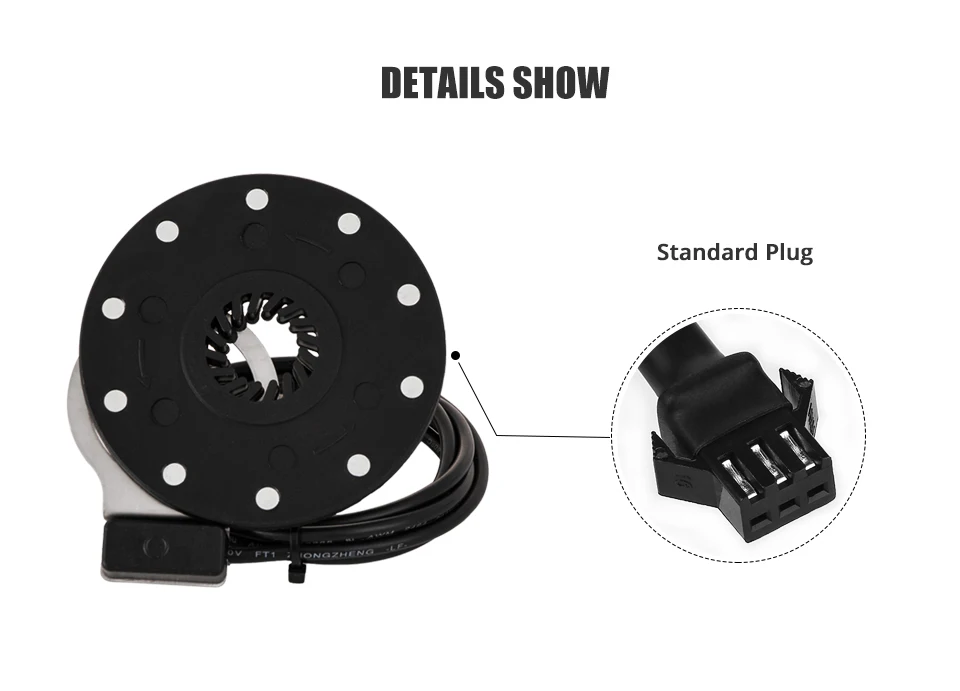 Discount Electric Bike Pedal Assist Sensor PAS 10 Magnets Electric Bicycle Pedal Assistant Sensor E Bike Asistant Sensor eBike Parts 7