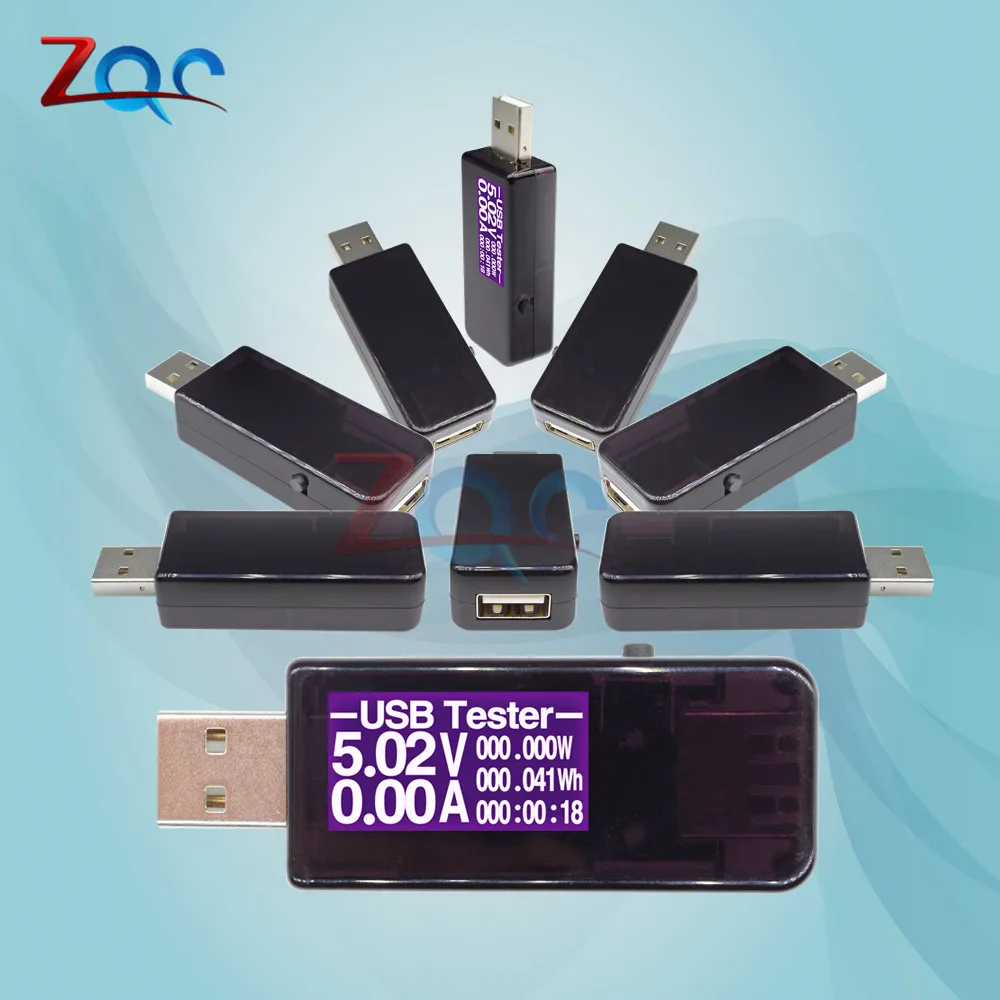 7 в 1 USB lcd Цифровой вольтметр измеритель напряжения тока Амперметр мощность энергии Емкость Сопротивление температура Многофункциональный тестер