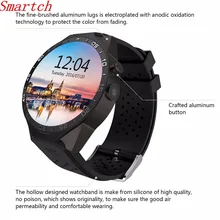 Smartch best Sale KW88 Smart watch Android 5.1 MTK6580 CPU 1.39 inch 3G Wifi Smartwatch for Samsung Huawei Phone Watch PK GT88 K