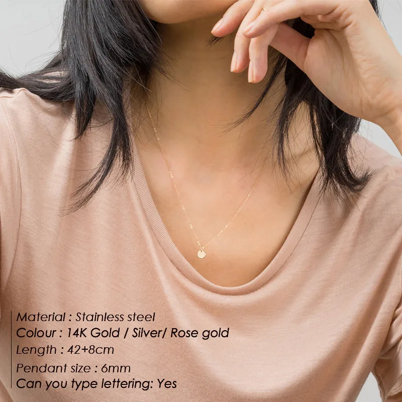 Ожерелье из нержавеющей стали для женщин, именная табличка, персонализированное многослойное ожерелье-чокер - Окраска металла: YX15475