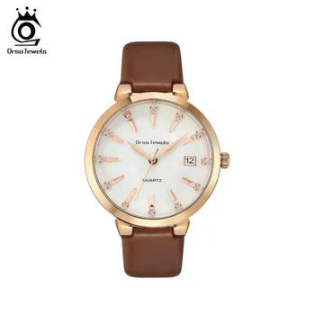 

ORSA JEWELS Watch For Women Genuine Leather Simple Style Fashion Trendy Watchs Ladies Female Clock Relogio Feminino Mujer OW02