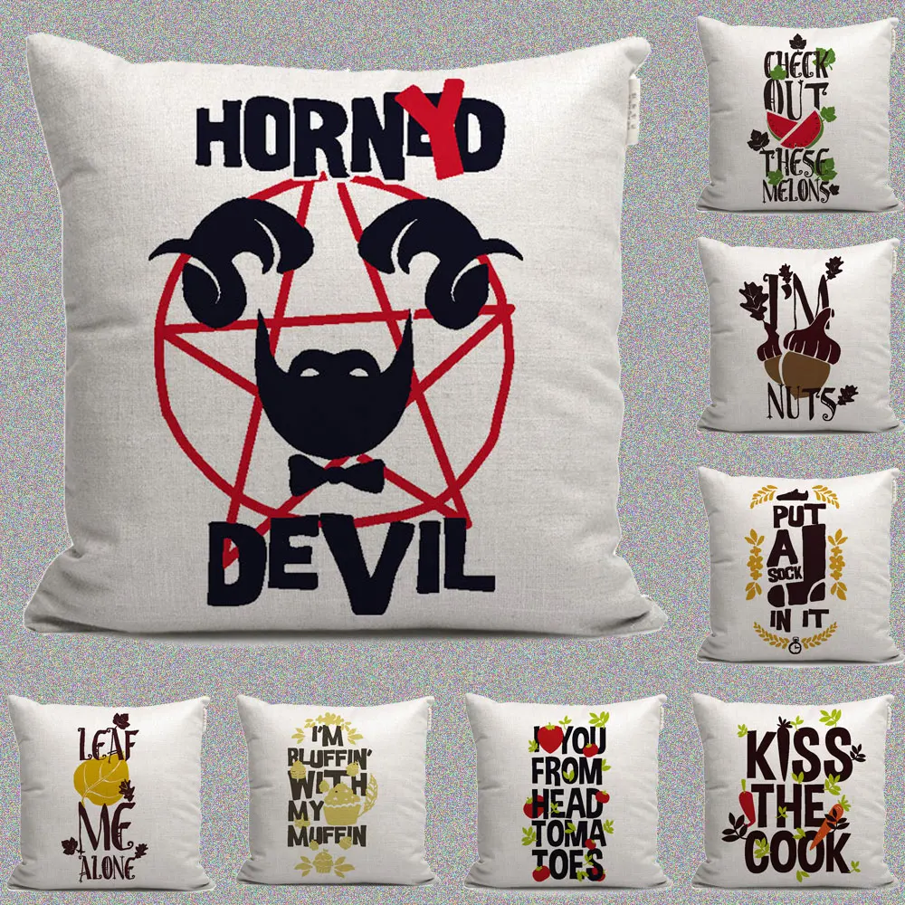 2017 Network buzzwords linen cushion cover funny throw pillow cases for