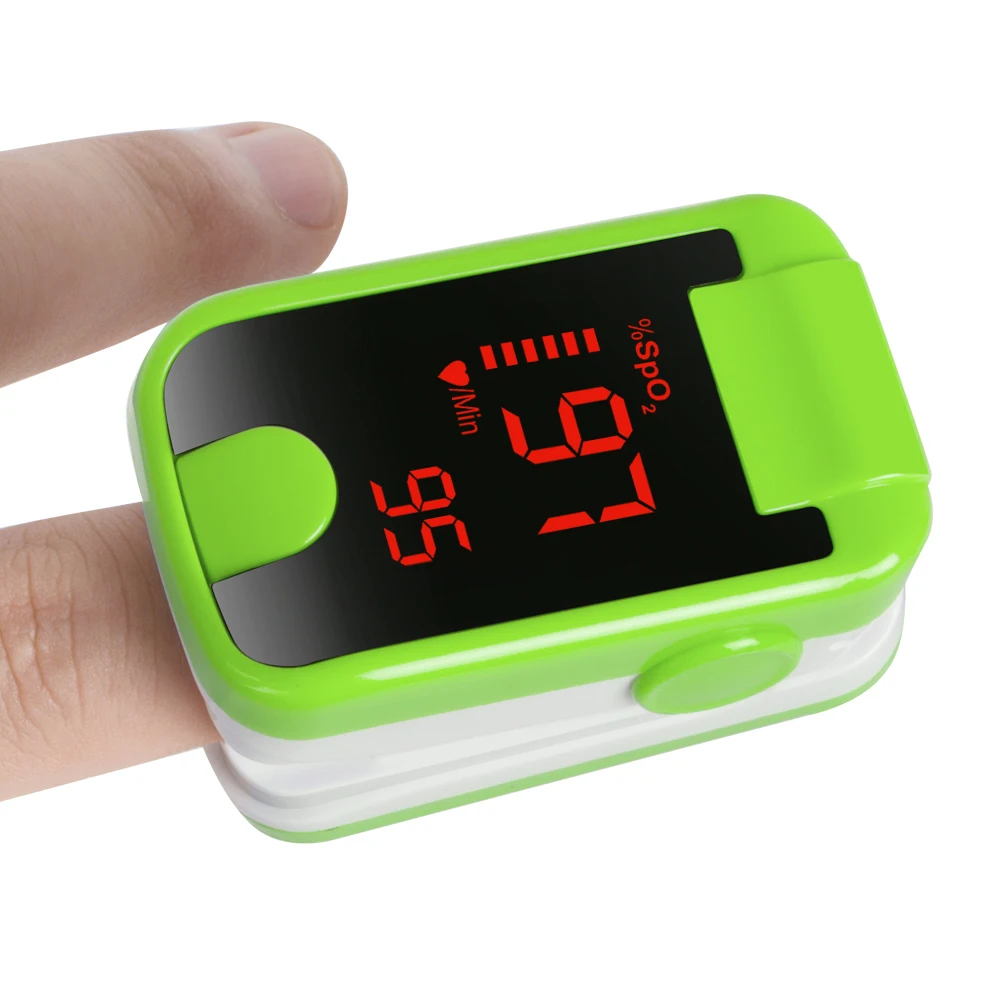 

Green Orange White Pink Blue 8C1 Portable LED Finger Tip Pulse Oximeter Blood Oxygen SpO2 PR Monitor