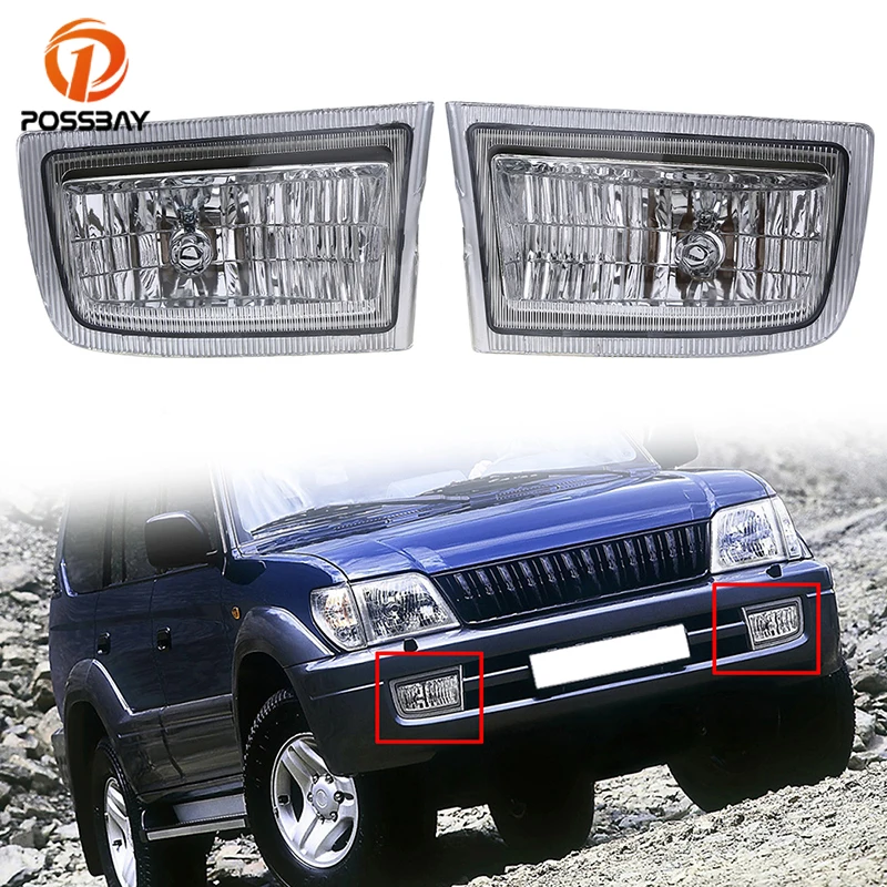 

POSSBAY Car Front Bumper Fog Light for Toyota Land Cruiser Prado(J90) Petrol/Diesel Facelift 1999 2000 2001 2002 Auto Headlight