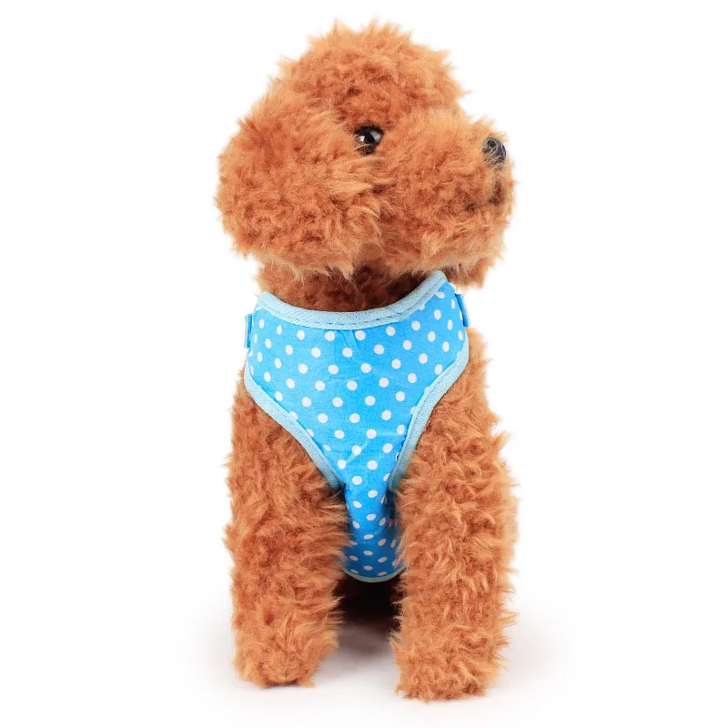 Pet Cat Small Dog Harness Quick Release No Pull Dog Harness Leash Set Cute Dot Puppy Soft Mesh Padded Vest Pet Leads4