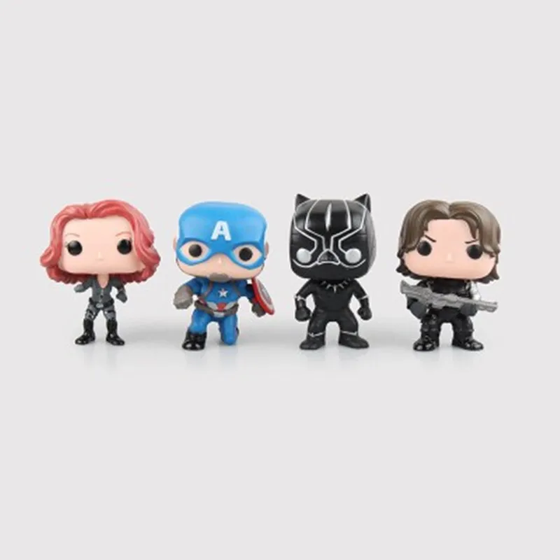 

2020 Action Figure Avengers Marvel's Captain America Civil War Black Widow Panther Winter Soldier Vinyl Christmas/birthday Gift