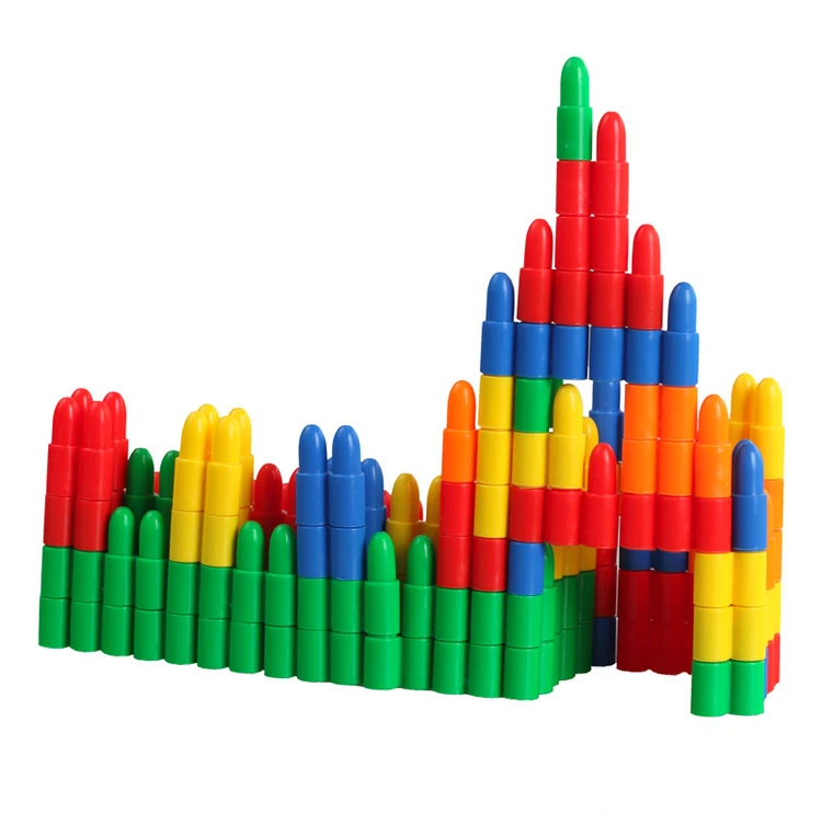 

Large blocks toy bullets plastic building blocks self-locking brick creative diy assemblage educational game Children kid funny