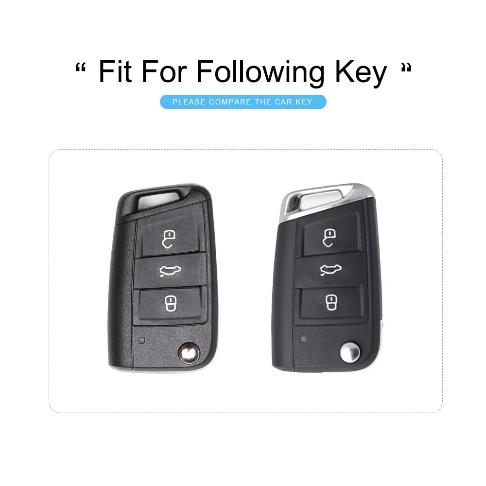 KUKAKEY 6 Colors TPU Car Key Cover Case For Volkswagen VW Golf 7 GTI R MK7 Tiguan Key Bag Shell Holder Car Keyrings keychain