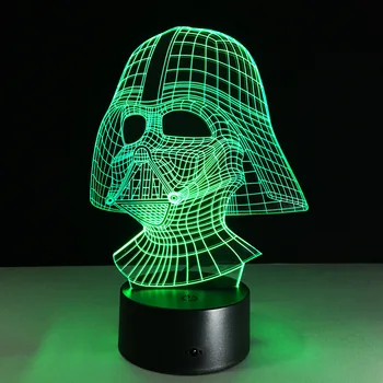 

Disney Star Wars Darth Vader Dark Warrior 7 color changing illusion LED light Darth Vader decoration toy action figure gift