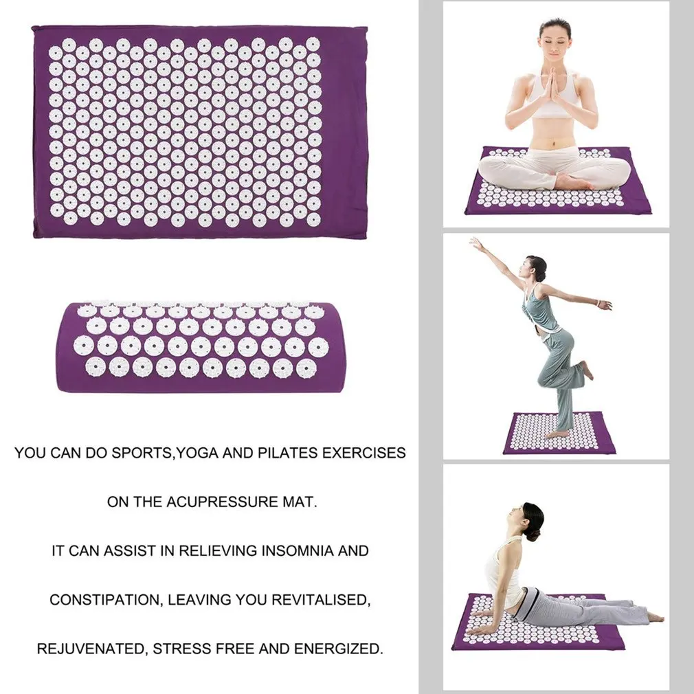 Acupuncture Massage Cushion Pillow Belt Neck Head Hand Full Body Acupressure Mat Massager Muscle Pain Relief Relax Acupuncture Massage Cushion Pillow Belt Neck Head Hand Full Body Acupressure Mat Massager Muscle Pain Relief Relax