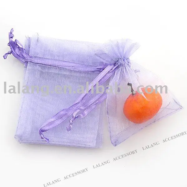 

100pcs New Light Purple Pearl Organza Gift & Wedding Pouches Bags 70*90mm