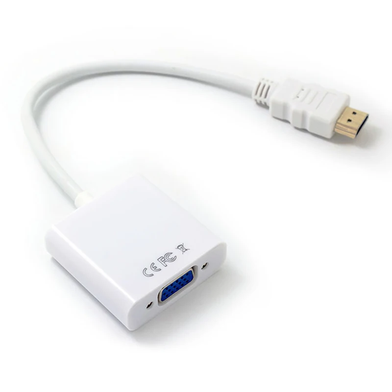 Amkle HDMI مهايئ VGA HDMI الذكور إلى VGA أنثى محول الفيديو 1080 P الرقمية إلى التناظرية الصوت للكمبيوتر لوحي محمول العارض