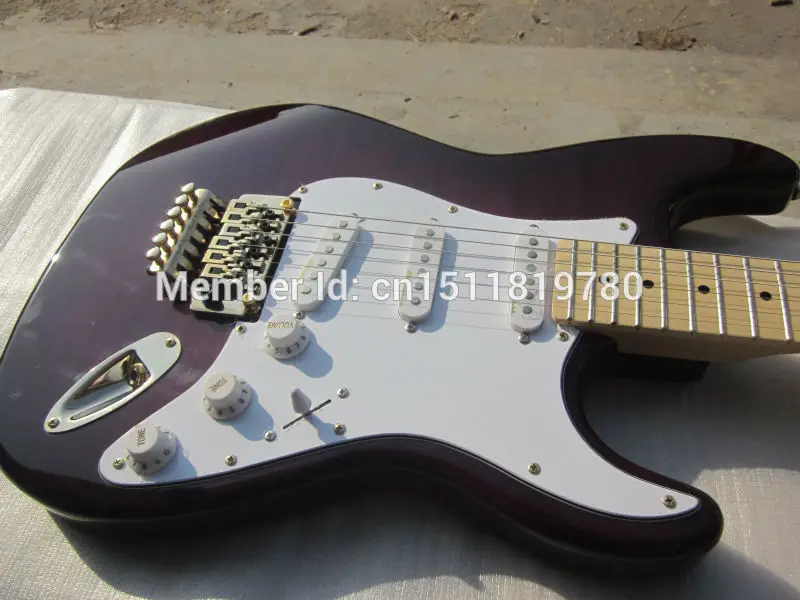 

Free shipping Wholesale new fen st custom shop electric guitar/ with tremolo/maple flame top/guitar in china
