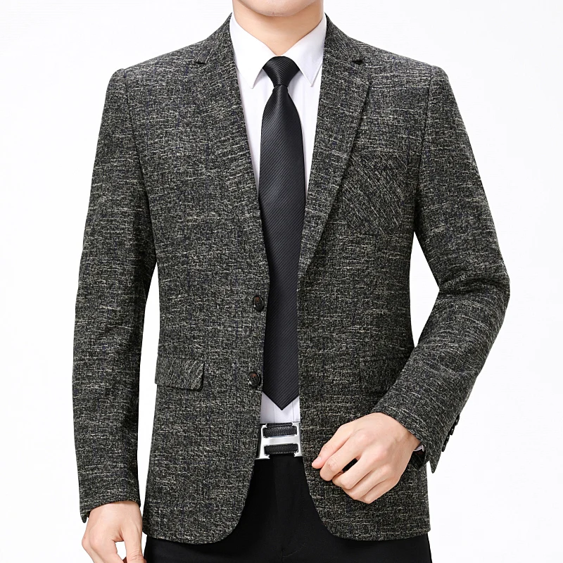

WAEOLSA Men Slim Fit Blazers Navy Blue Gray Suit Jackets Man Business Casual Blazer Elegant Jacket Suit Blazers Homber Outfits
