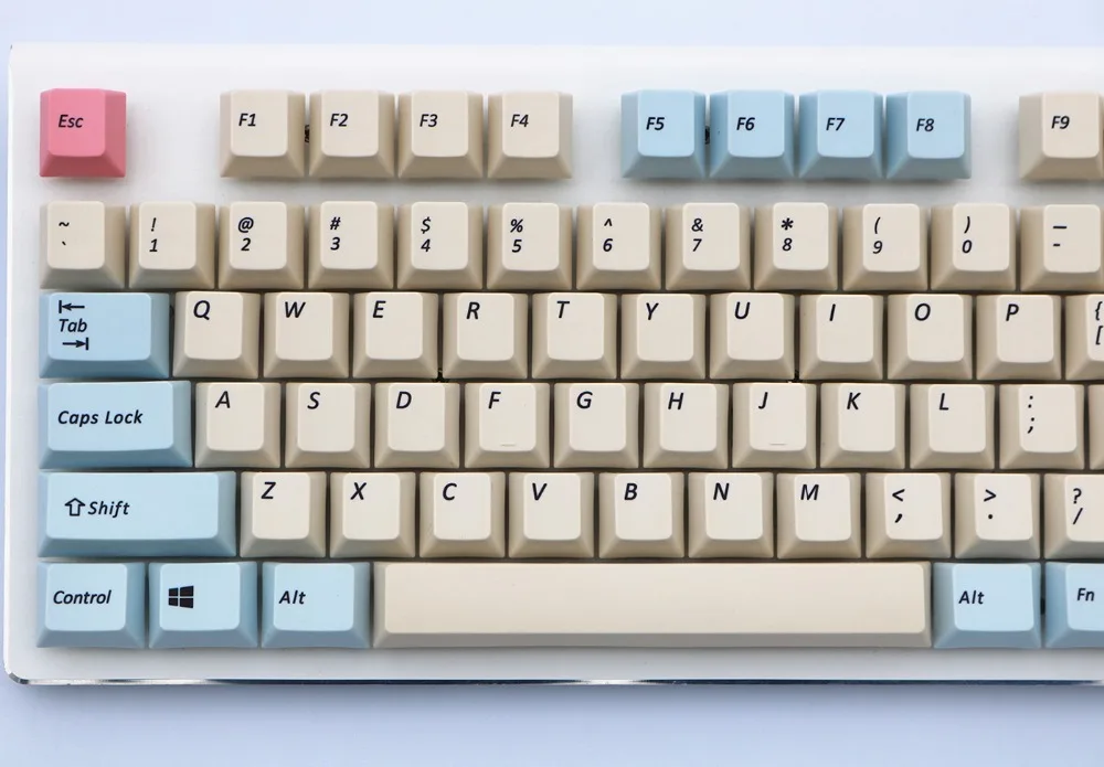 Розовый синий сублимированный брелок pbt с 108 клавишами для механической