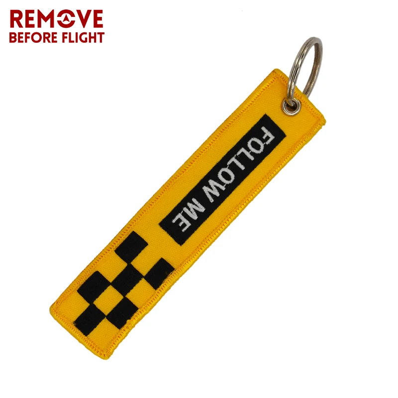 Remove Before Flight Key Chain FOLLOW ME OEM Keychain Jewelry Embroidery Safety Tag Aviation Gifts llavero Fashion Sleutelhanger4