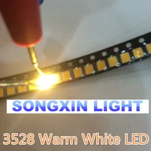 500 шт Теплый Белый Топ питания 1210 3528 SMD SMT PLCC-2 ультра яркий светодиодный