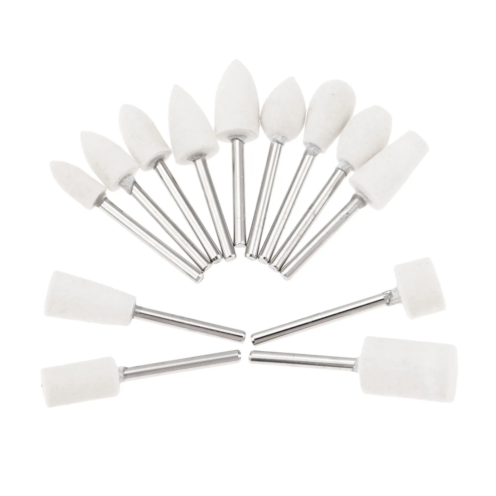 DRELD 13Pcs Wool Cotton Wheel Polishing Head Buffing Pad Wool Grinding