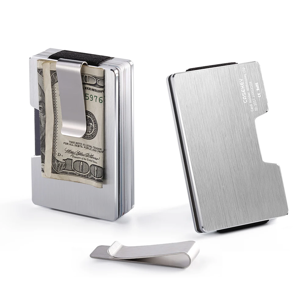 Casekey Бизнес Тонкий металлический кредитный держатель для карт с Rfid блокировкой