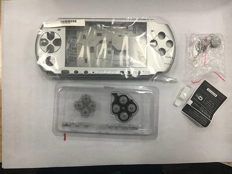 Серебряный полный чехол Корпус для psp 3000 psp 3000 сменная крышка игровой консоли с маленькими частями