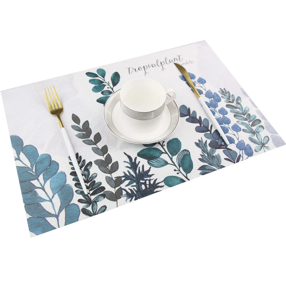 

LIYIMENG 4Pcs/lot Dinner Placemat Nordic style Pvc Table Mat Pads Coasters Waterproof Chicken Pad Slip-Resistant Pad