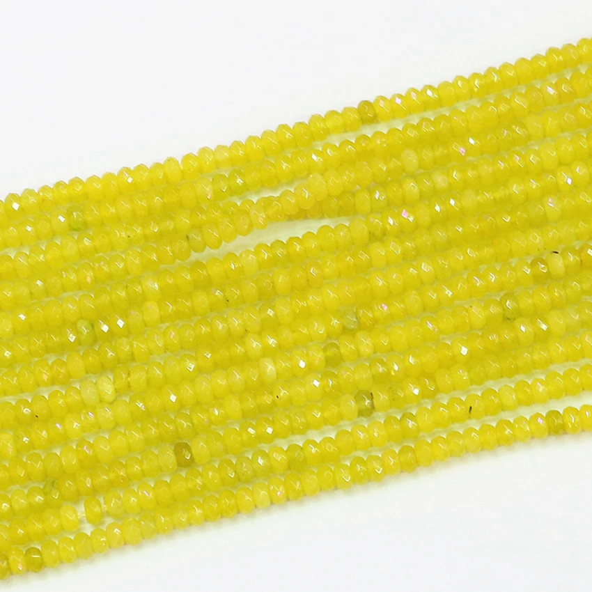 Лидер продаж лимоно желтый 2x4 мм натуральный камень граненый Абак новые модные