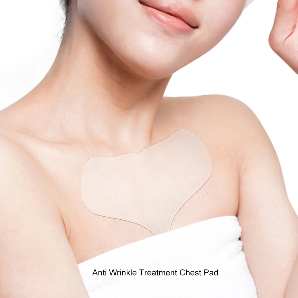 

Reusable Anti Wrinkle Treatment Chest Pad Silicone Transparent Removal Patch Remove Wrinkles Fine Line Without Surgery Skin Care