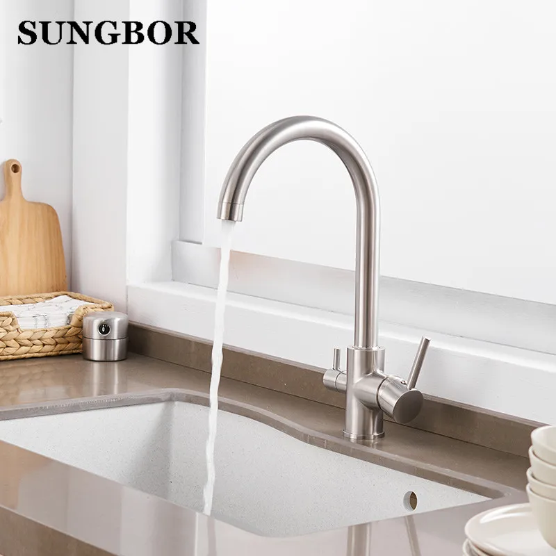 New Black Kitchen Faucet Seven Letter Design 360 Degree Rotation with Water Purification Features Double Handle CF-0180H New Black Kitchen Faucet Seven Letter Design 360 Degree Rotation with Water Purification Features Double Handle CF-0180H