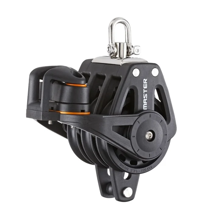 Sailboat Dinghy 60mm 2 1/3" Triple Swivel Shackle Becket Angle Fairlead