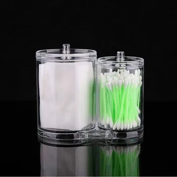 

New Fashion Cotton Swabs Box Plastic Q-tip Holder Cotton Swabs Stick Storage Case Cosmetic Makeup Organizer Women's Powder Box