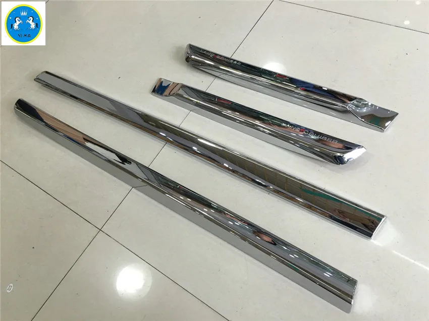 

For Toyota Land Cruiser 2016 2017 ABS Side Door Body Molding Cover Trim 4Pcs / set