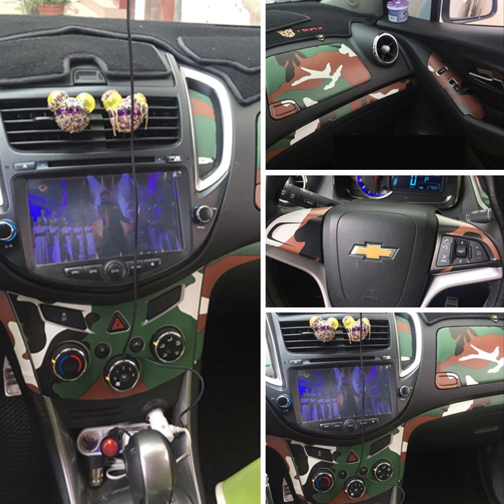 Для салона Chevrolet Trax панель управления центральной ручкой двери 3D/5D наклейки из