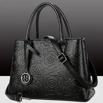 

JHD-Aibkhk Crossbody Bags For Women Fashion Flower Leather Handbags Designer Famous Brand Casual Tote