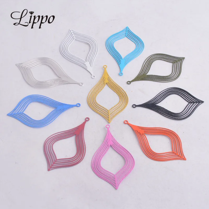 50pcs AB4426 22*39mm Line Shape Charms Filigree Articles Pendants DIY jewelry parts
