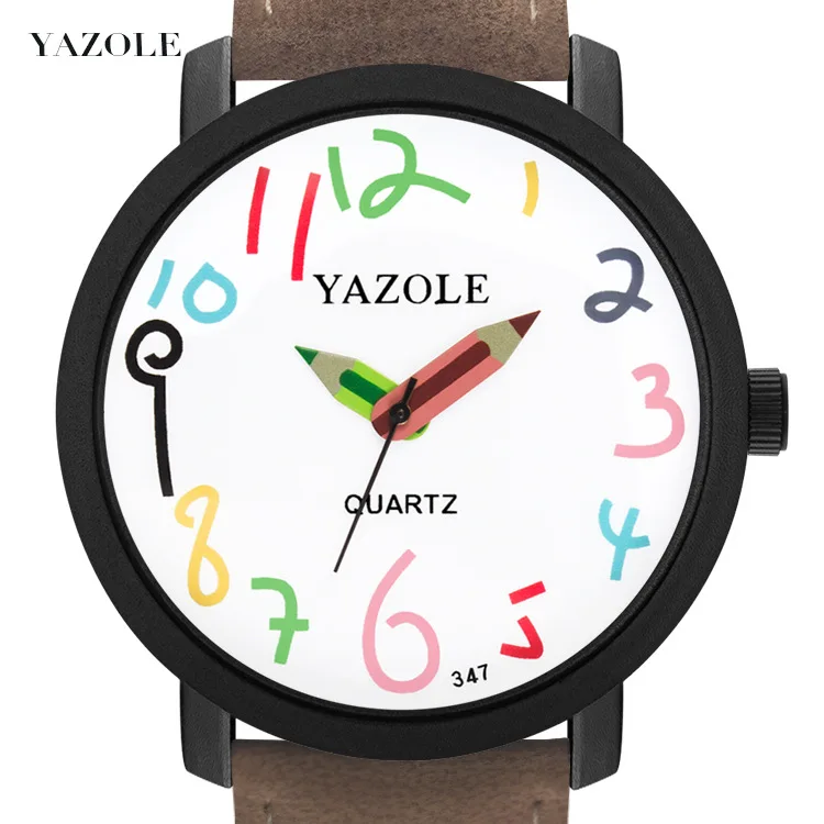 

Watch Women Watches Fashion Graffiti Pattern PU Leather Dress Female Clock Analog Quartz Watches Relogio Feminino Clock Lady