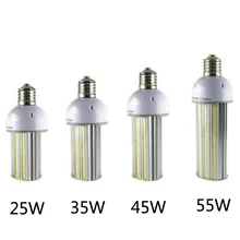 6 шт./лот светодиодный лампочка для наружного освещения 25 Вт, 35 Вт, 45 Вт 55 Вт E27/E40 светодиодный уличное светодиодное освещение Светодиодная лампа E26 E39 светодиодный освещение на парковку 130LM/W