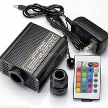 1 комплект X RGBW светодио дный 16 Вт Оптическое волокно свет двигателя 0,75 мм 2700 м сверкающими кабель и 1,5 мм 700 м сверкающими кабель