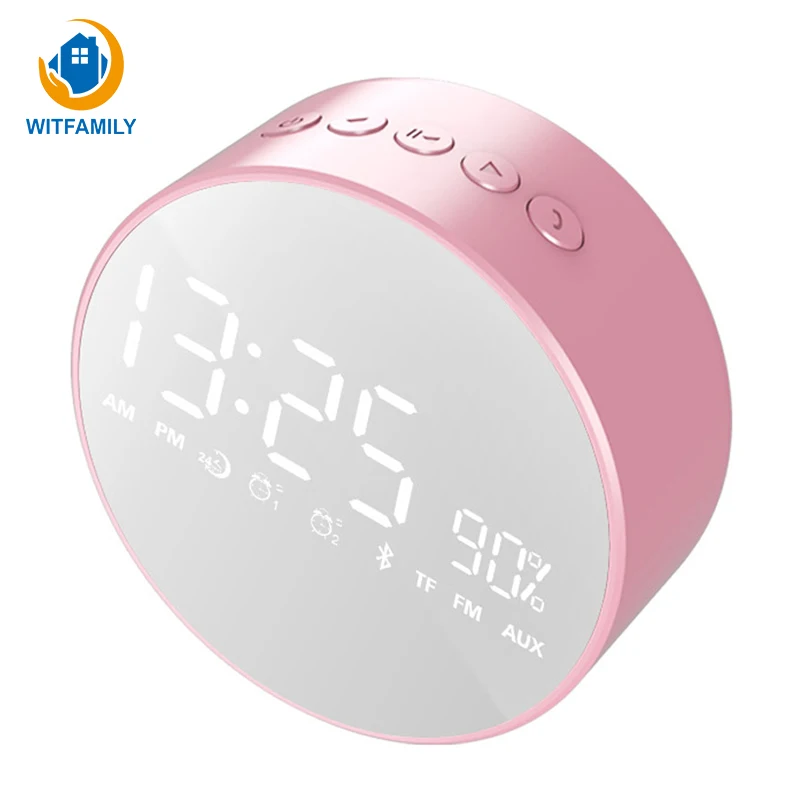 

LED Display Snooze Radio Electronic Watch Table Clock Smart Wireless Bluetooth Digital Alarm Clock Music Player Speakers Desktop