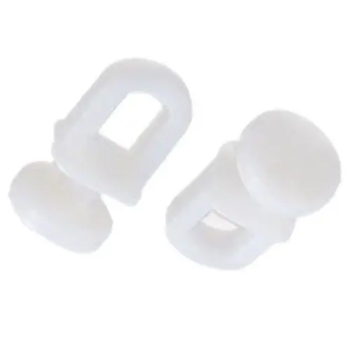 Plastic Rail Curtain Conveyor Hook Rollers 20mm Length 60 Pc White