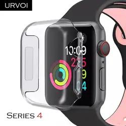 URVOI Полный экран протектор для apple watch серии 4 чехол для iwatch крышка ультра-тонкий slim fit frame band 40 44 мм
