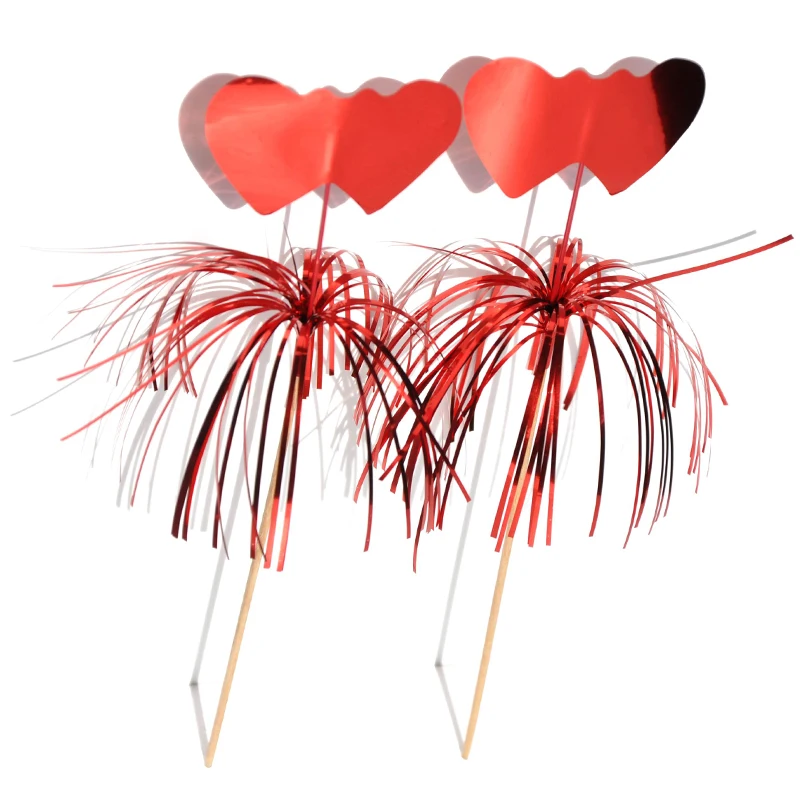 20pcs LOVE fork Food Picks Buffet Cupcake Fruit Fork Party Cake Dessert Salad Vegetable Sticks