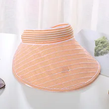 Женская летняя Складная бейсбольная кепка регулируемая Панамы с широкими полями с пустым верхом LF88